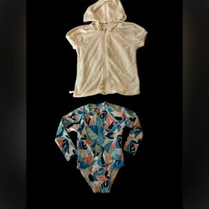 Old Navy Kids Colorful Rashguard Set with Cream Cover-Up